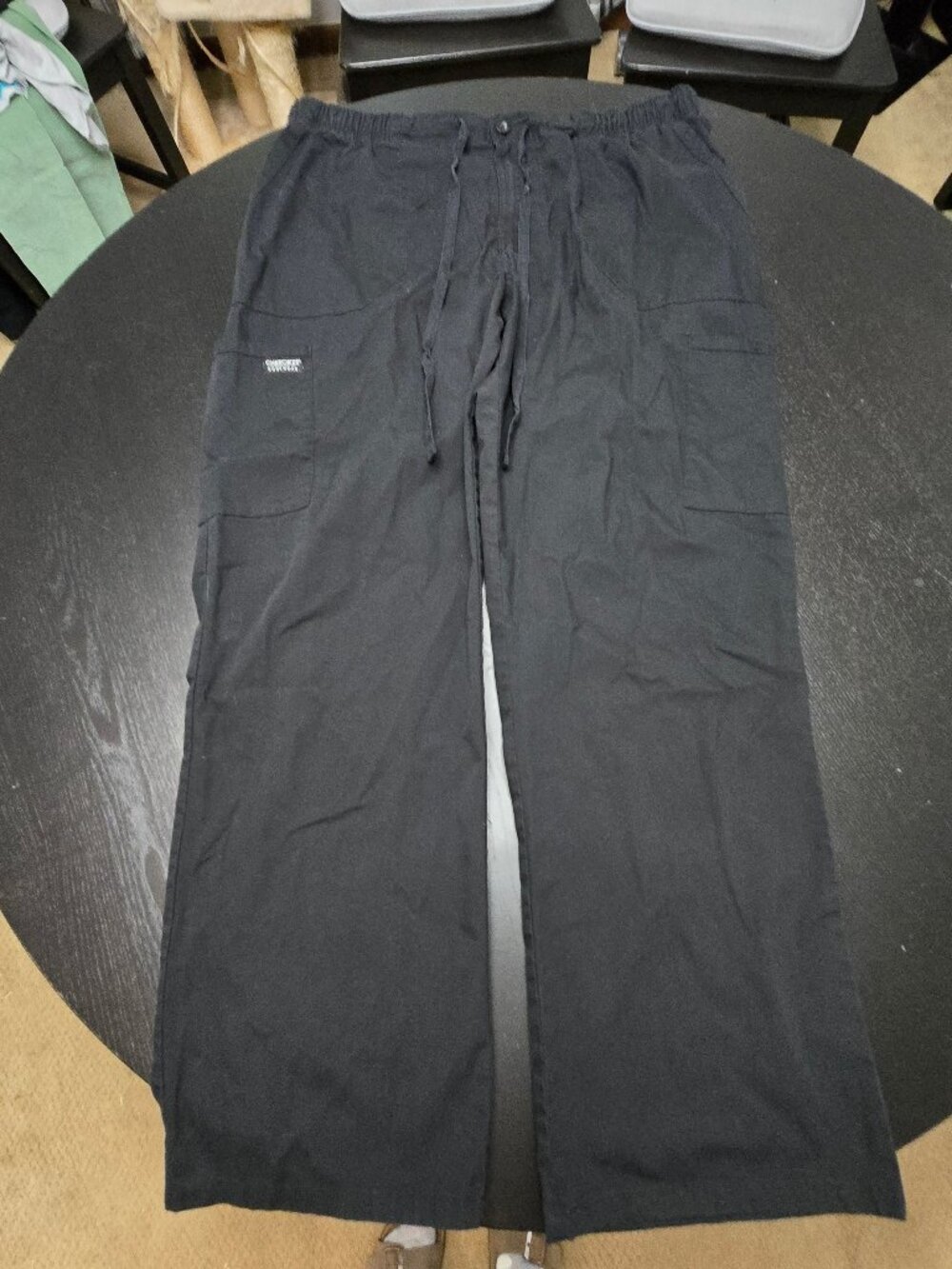 Cherokee Workwear Men’s WW190 Black Cargo Scrub Pants XL